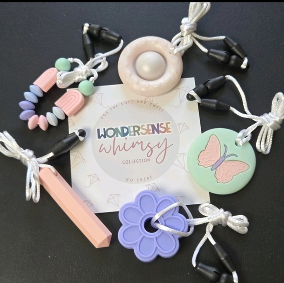 Autism Sensory Oral Teething Necklaces Toys 5 Pieces - Picture 1 of 8